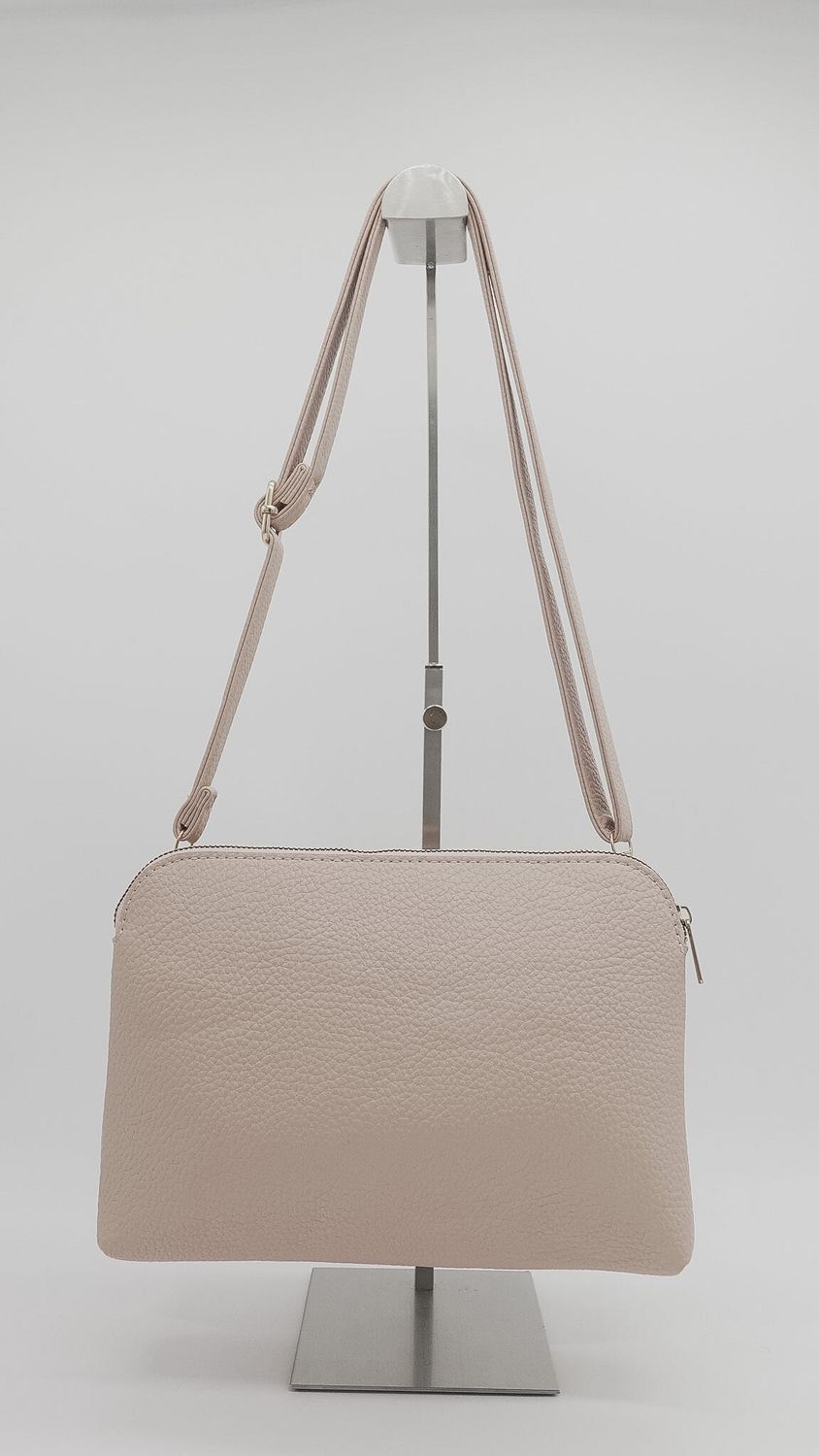 3 Pocket Handbag, Colour: Beige