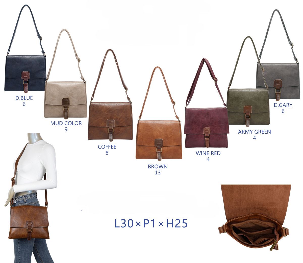 Crossbody Handbag, Colour: Beige