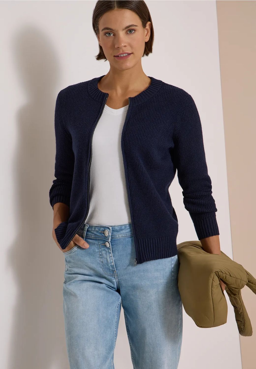 Zip Thru Cardi by Cecil