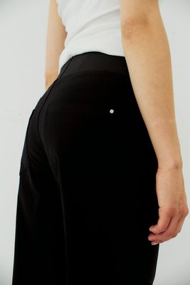 Wide Leg Trousers in Black