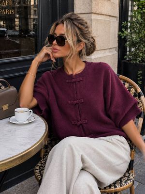 Bow Button Cardi