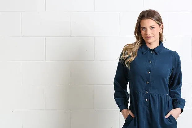 Shirt Dress in Teal