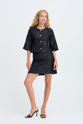 Embossed Short Skirt