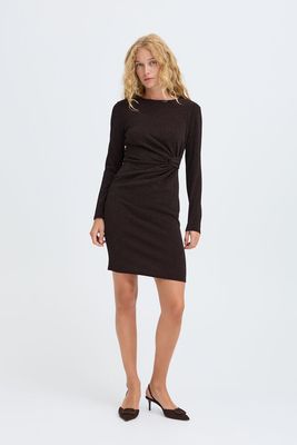 Short Dress in Java Brown