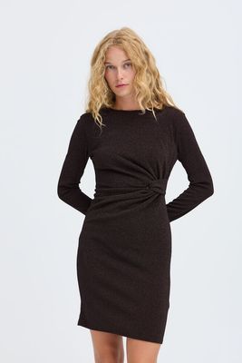 Short Dress in Java Brown