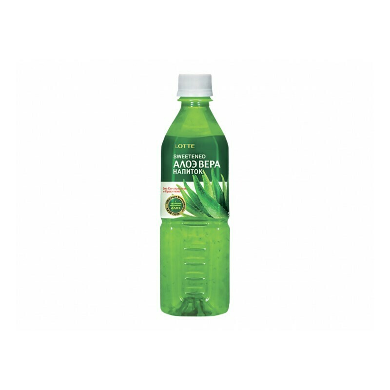 Напиток «Алоэ Вера» негазированный с мякотью алоэ (Lotte Aloe Vera), ПЭТ, 20 шт. по 0,5 л