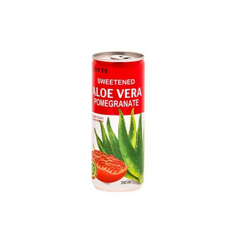 Напиток «Алоэ Вера» негазированный с мякотью алоэ со вкусом Граната (Lotte Aloe Vera), ЖБ, по 30 шт. по 0,24 л