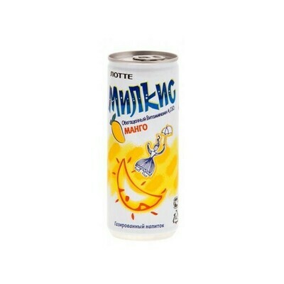Напиток «Милкис» газированный Манго (Lotte Milkis), ЖБ, по 30 шт. по 0,25 л