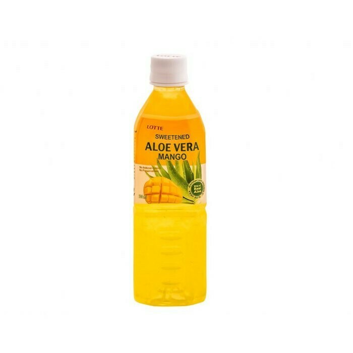 Напиток «Алоэ Вера» негазированный с мякотью алоэ со вкусом Манго (Lotte Aloe Vera), ПЭТ, 20 шт по 0,5 л