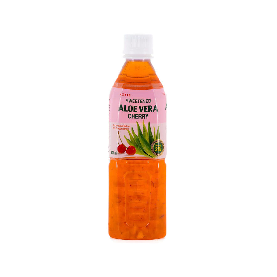 Напиток «Алоэ Вера» негазированный с мякотью алоэ со вкусом Вишни (Lotte Aloe Vera), ПЭТ, 20 шт по 0,5 л