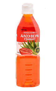 Напиток «Алоэ Вера» негазированный с мякотью алоэ со вкусом Граната (Lotte Aloe Vera), ПЭТ, 20 шт. по 0,5 л
