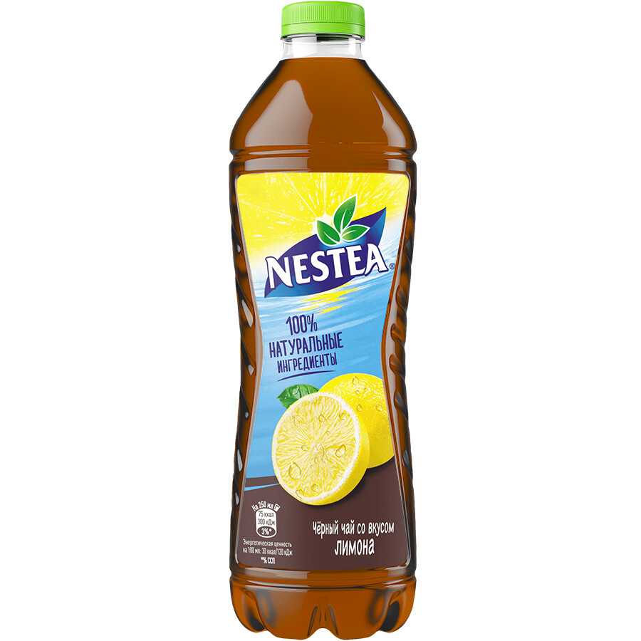 Нести «Черный чай со вкусом лимона» ПЭТ 6шт. по 1.5 л