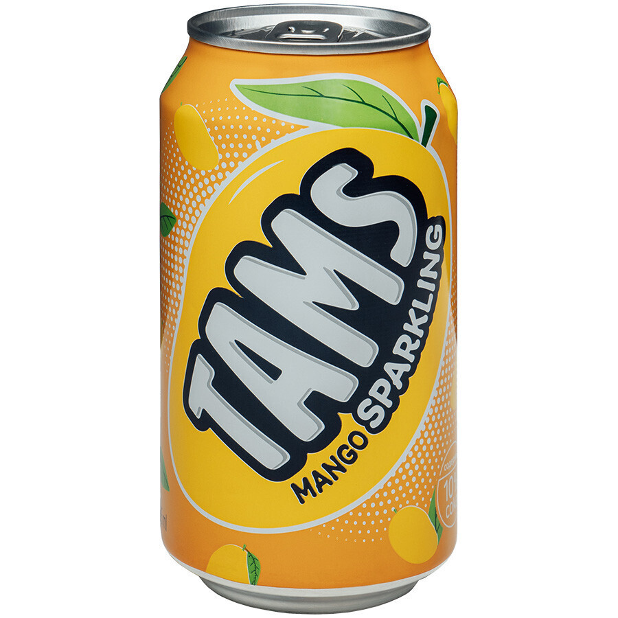 Напиток «TAMS» газированный со вкусом манго, ЖБ, по 24 шт. по 0,35 л