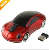 Wireless Car Style Optical Mouse with mini usb receiver Red or Black