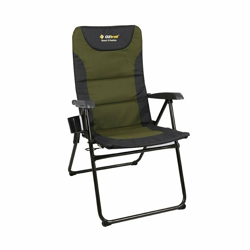Oztrail Resort 5 Position Recliner, Color: Green