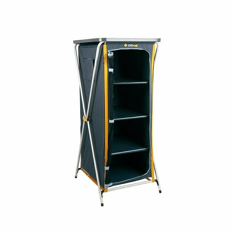 Oztrail Deluxe 4 Shelf Folding Cupboard