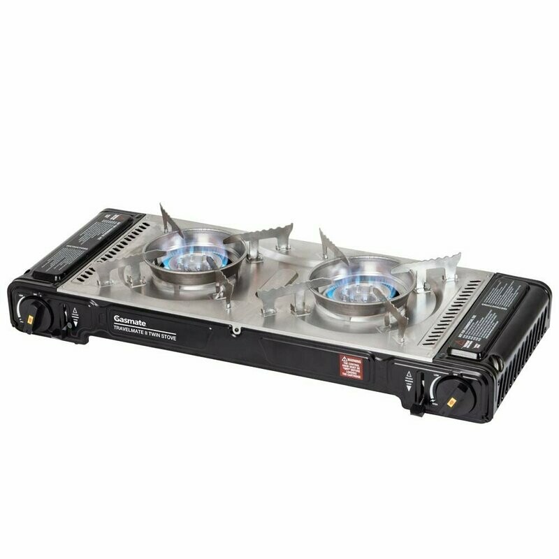 Gasmate Travelmate II Twin Butane Stove with Hotplate