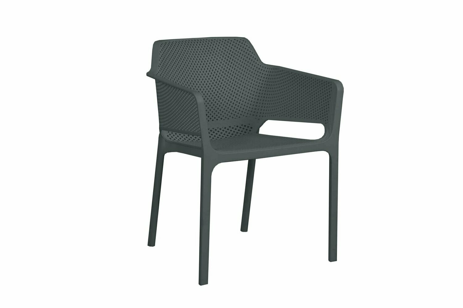 Bailey Resin Dining Chair, Colour: Charcoal