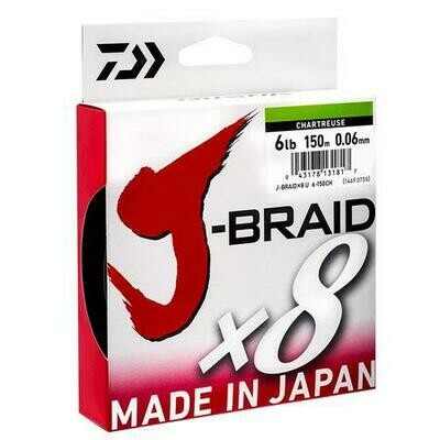DAIWA J-BRAID 8 - CHARTREUSE LINE