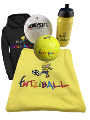 GOLD-Paket: Futziball-Hoodie + Futziball-Shirt + Ball nach Wahl inkl. Trinkflasche (inkl. Gratis Versand)