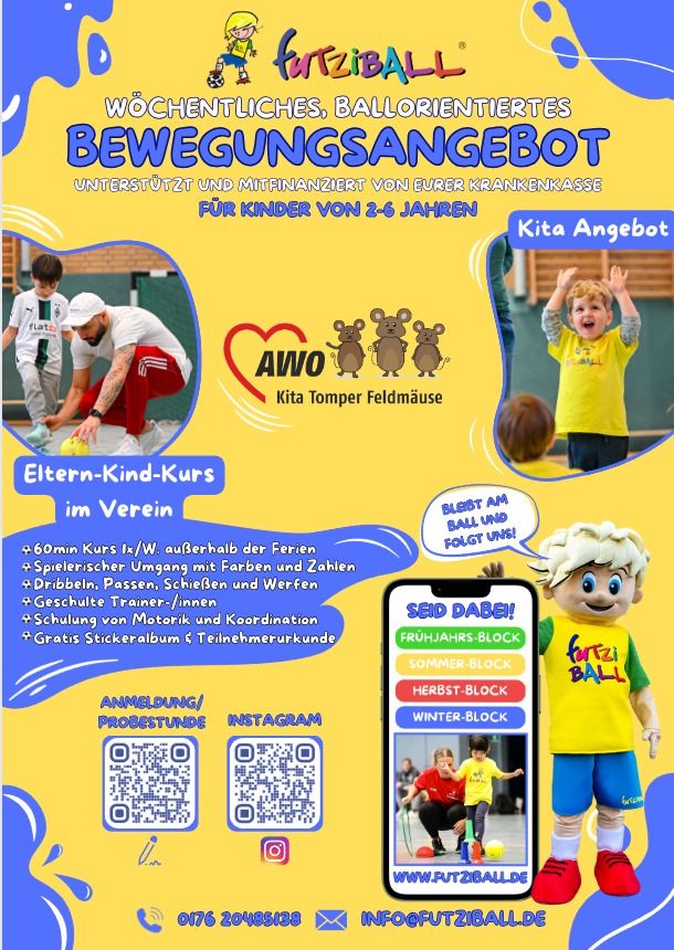 Futziball-Flyer in DIN A6