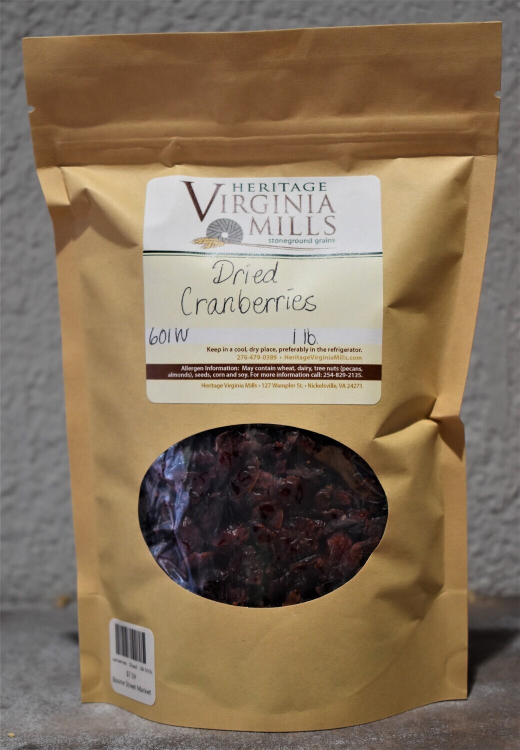 Cranberries - Dried - VA Mills