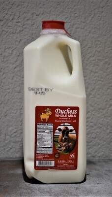 Milk - Whole - Half Gallon - DD