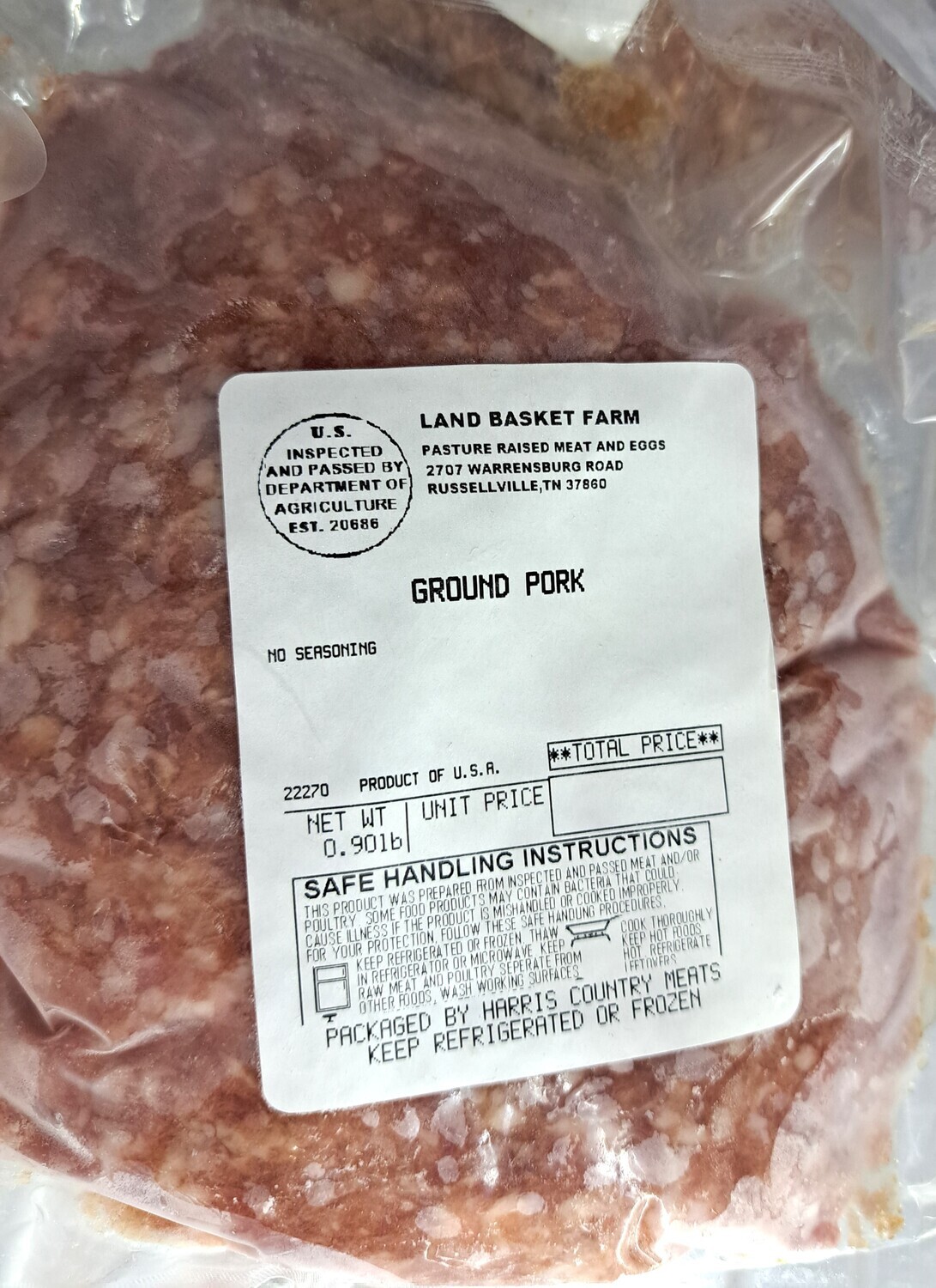 Pork - Unseasoned Ground - LBF