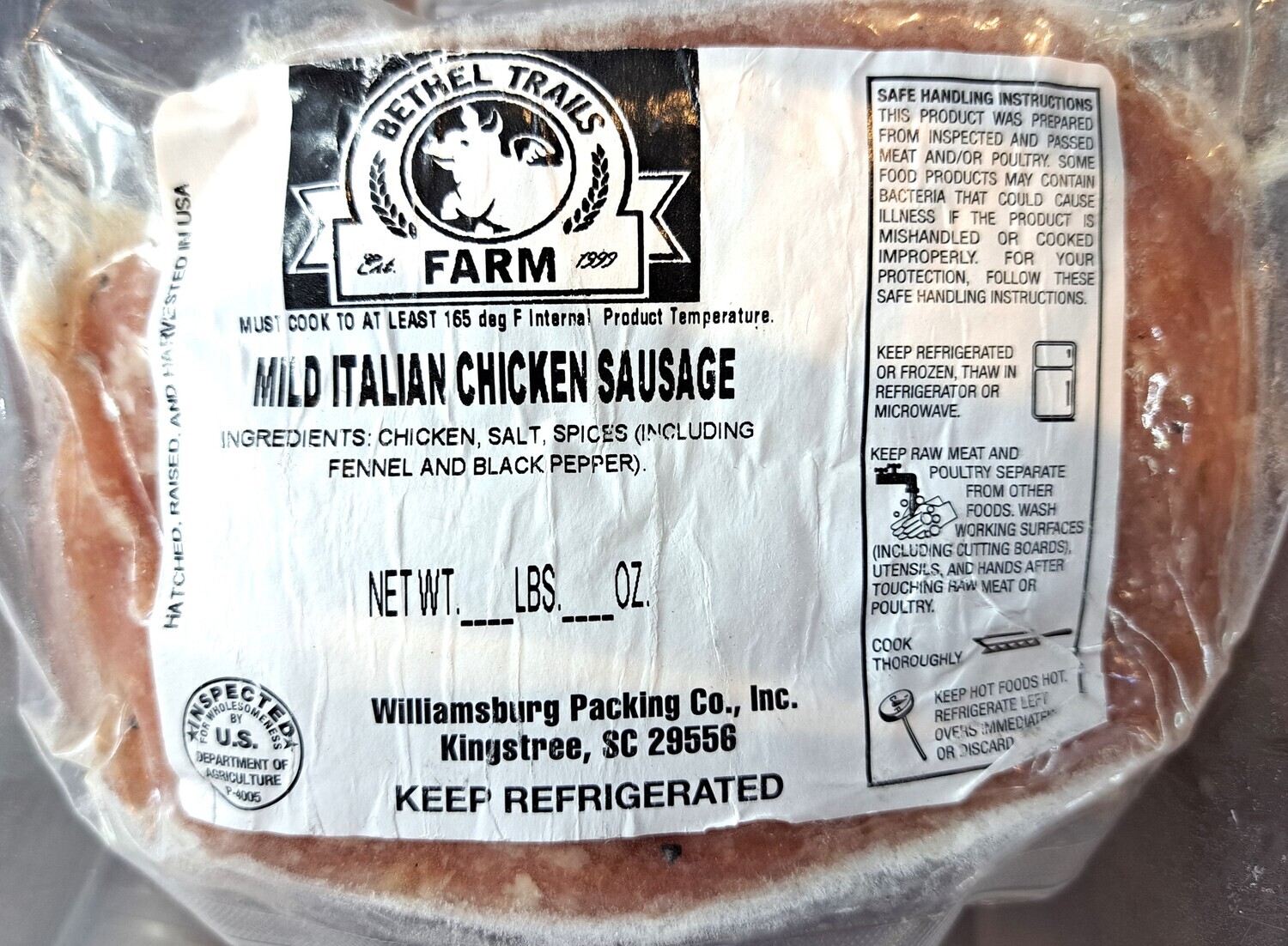 Chicken - Mild Italian Sausage - BTF