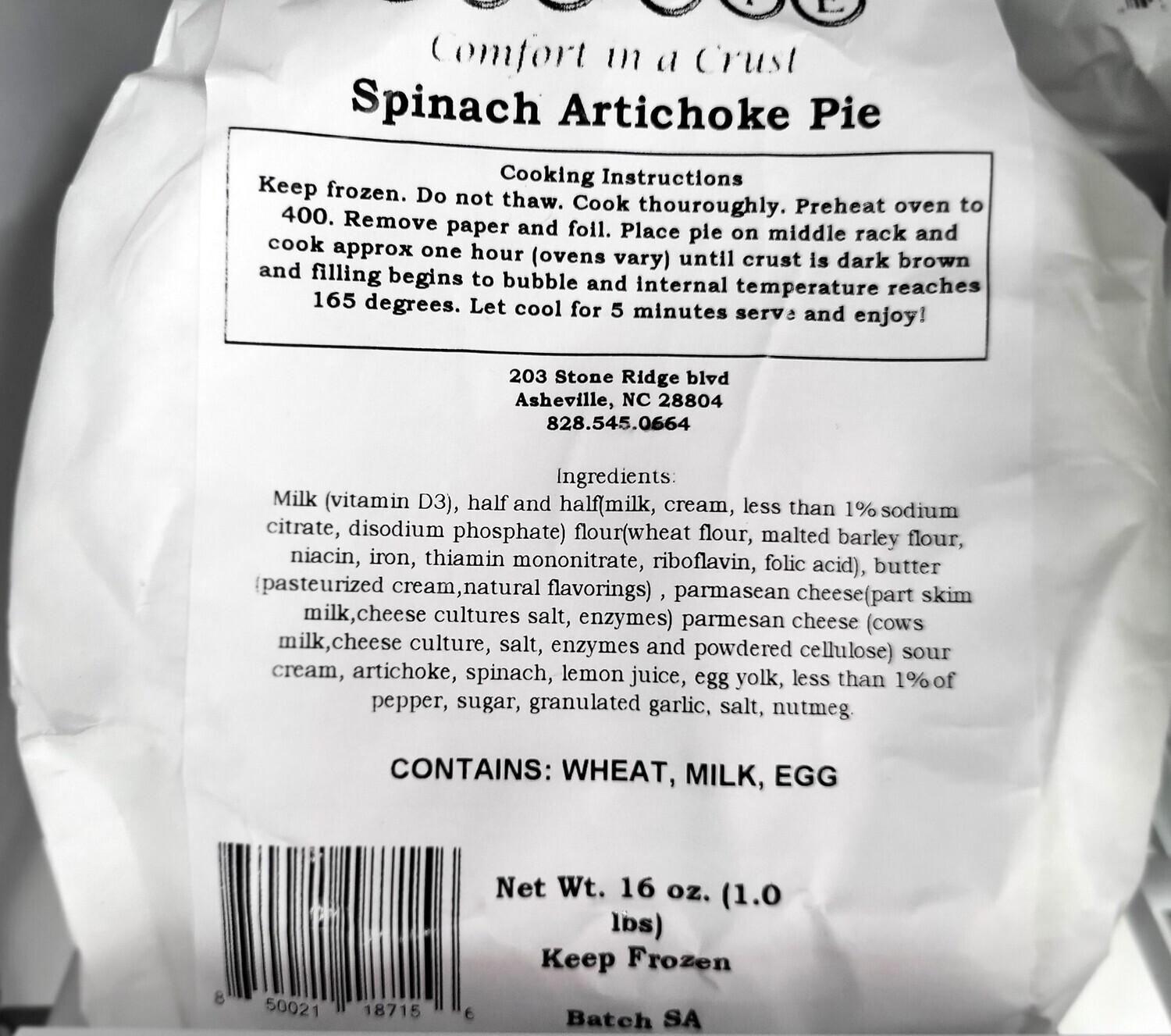 Pot Pie - Spinach Artichoke - Small - PPC