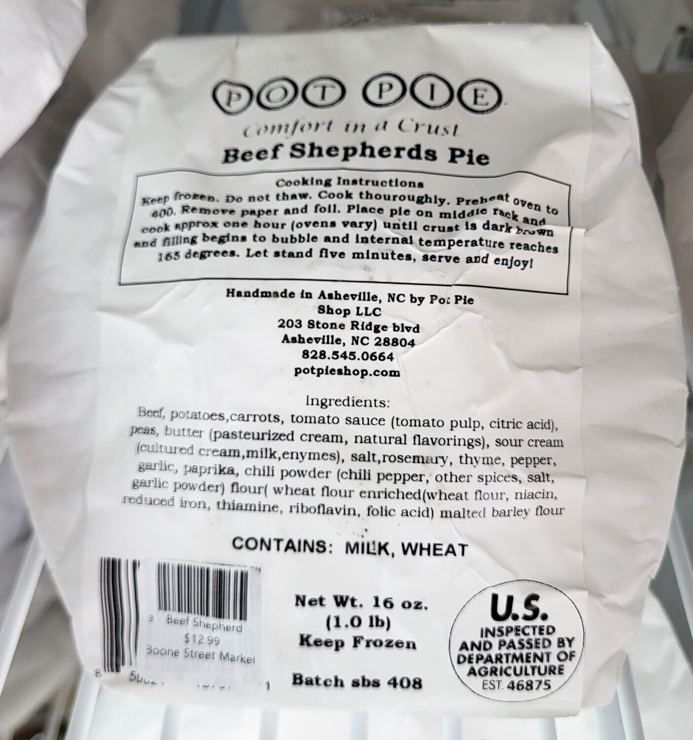 Pot Pie - Beef Shepherd - Small - PPC