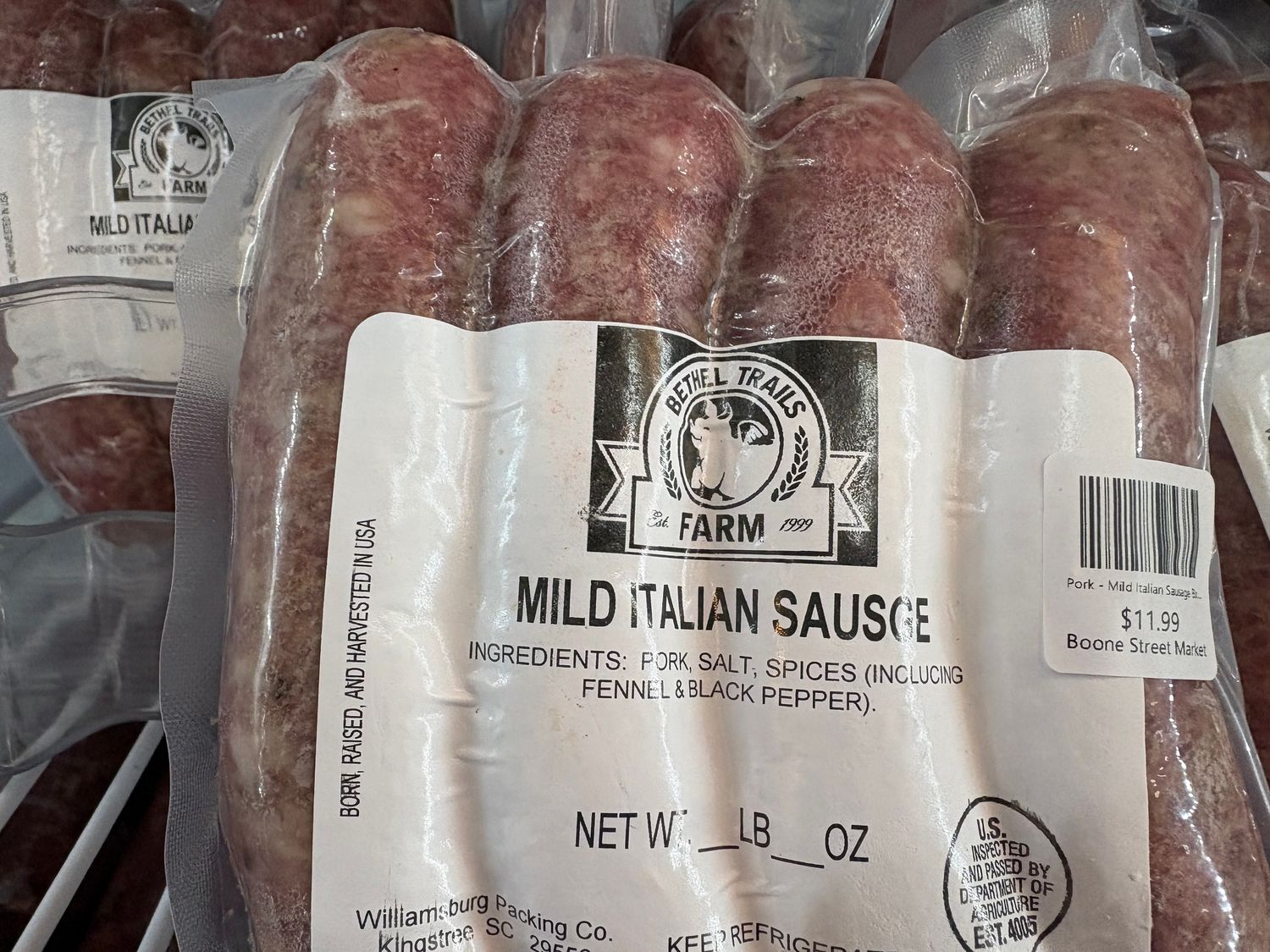 Pork - Mild Italian Sausage Brats - BTF