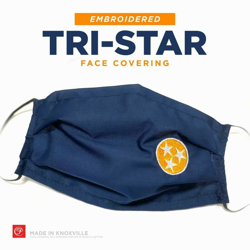 Embroidered Tri-Star Mask - NAVY