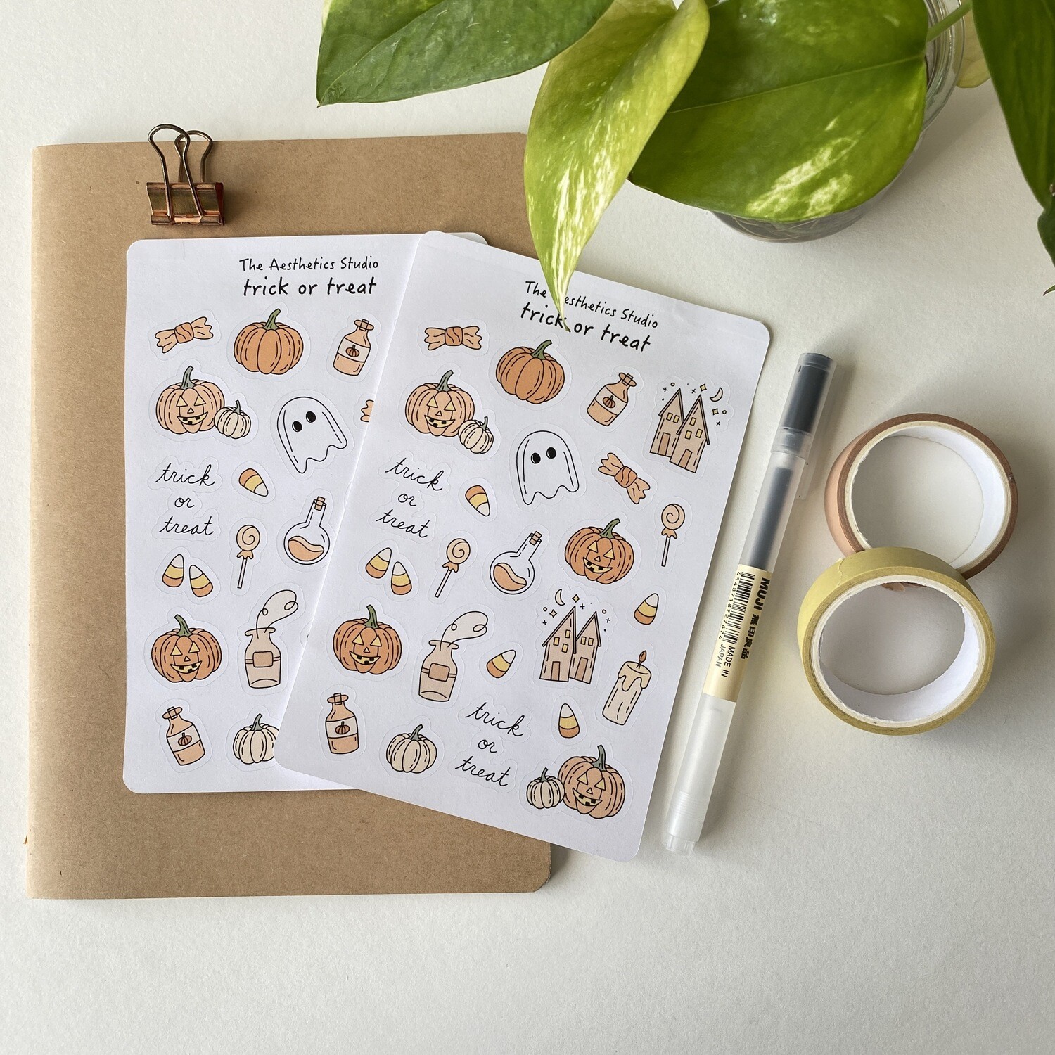 trick or treat sticker collection