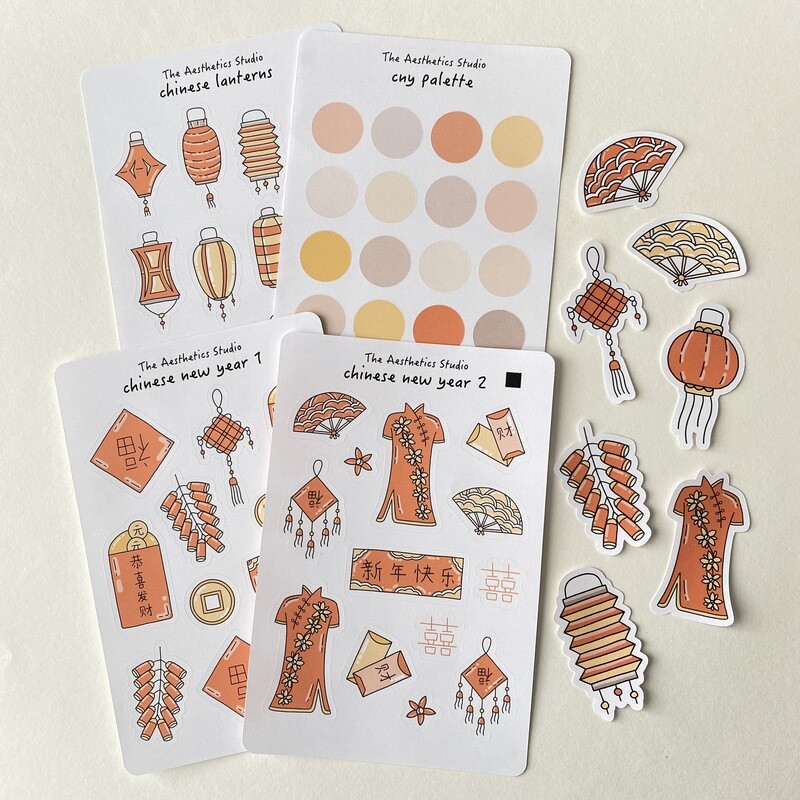 chinese new year sticker collection