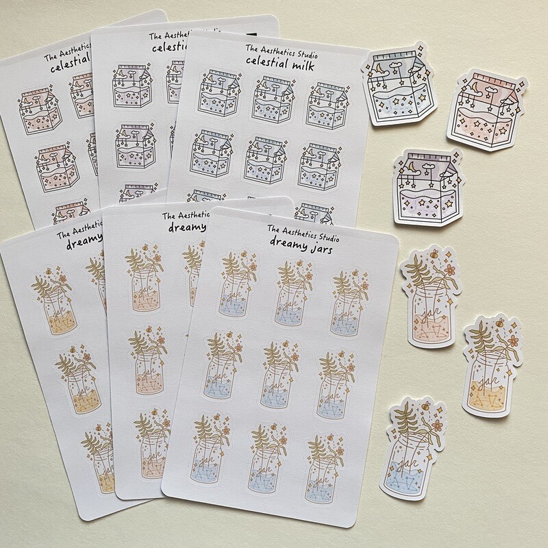 aesthetic sticker collection