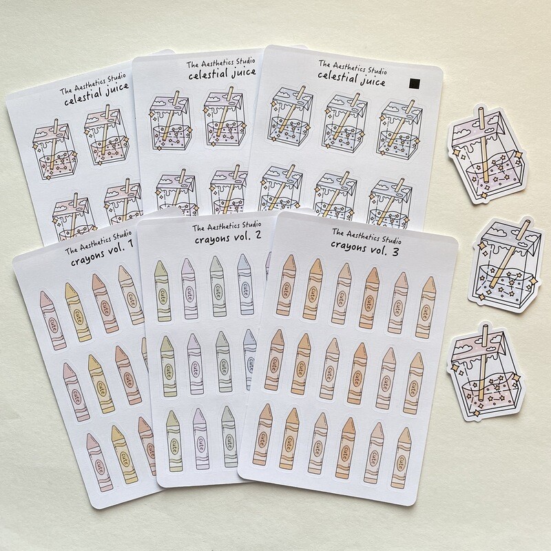 aesthetic sticker collection