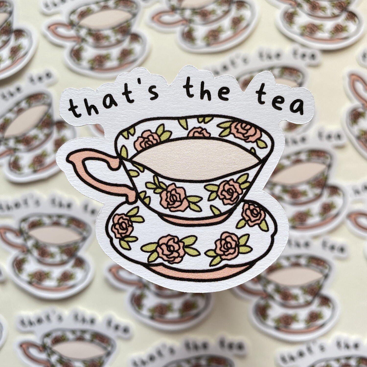 tea cup sticker