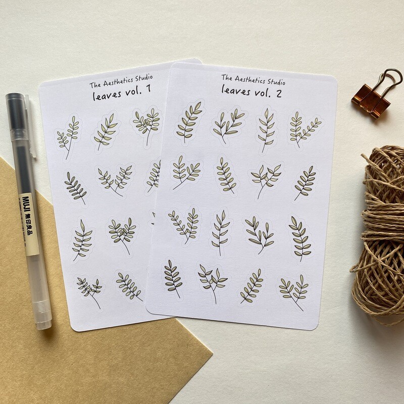 leaves &amp; dreamy florals sticker sheet