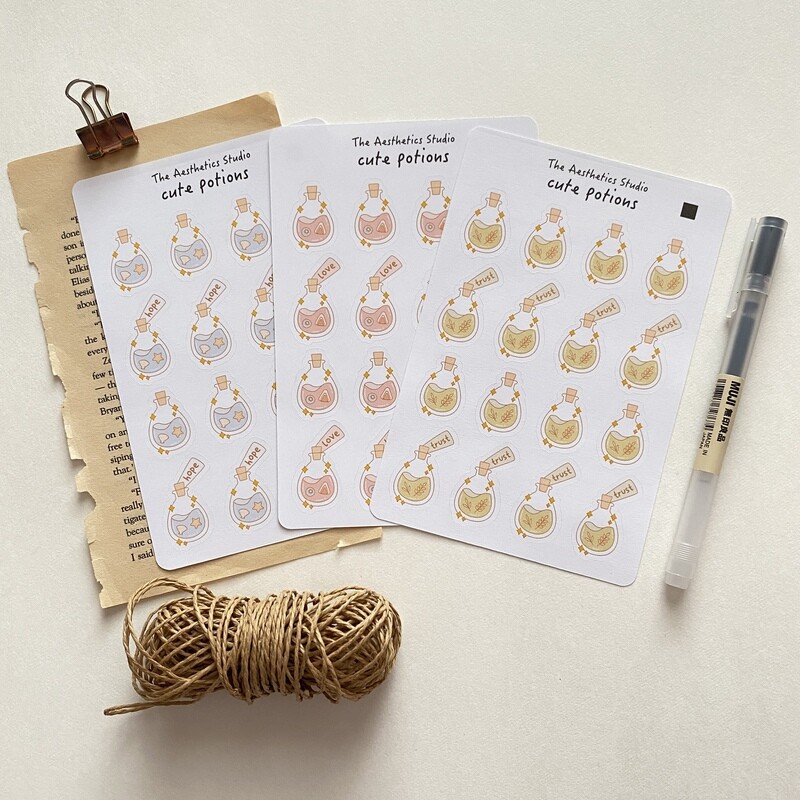 cute potions sticker collection