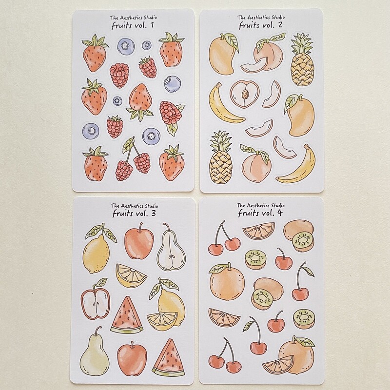 cute fruit sticker collection