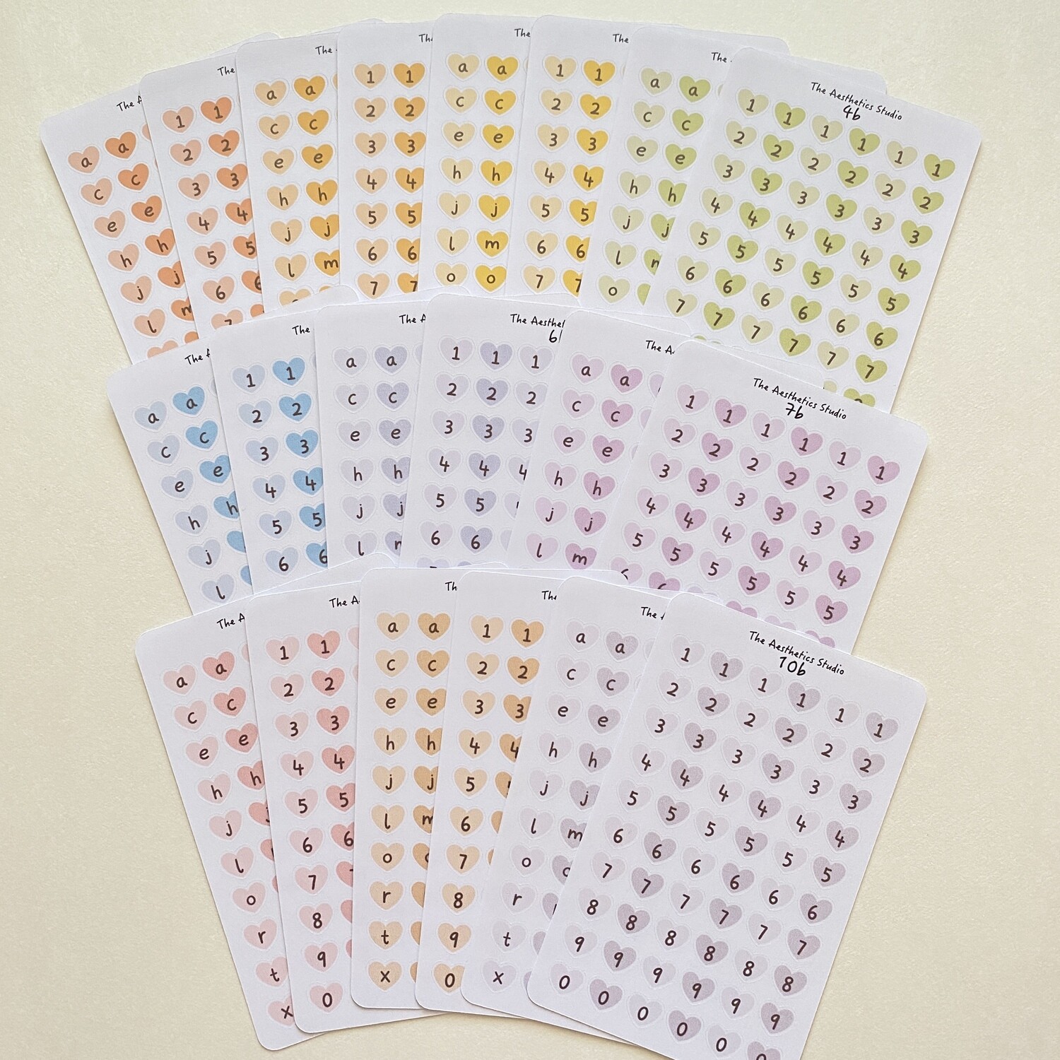 alphabet &amp; numbers sticker sheet