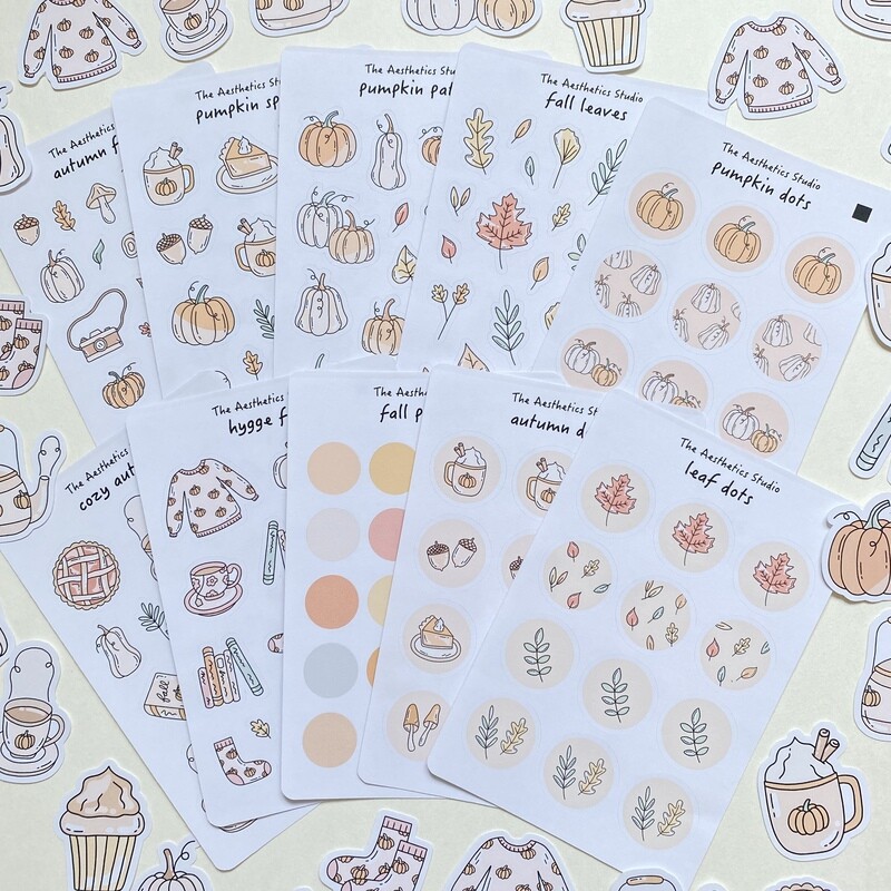 autumn sticker collection