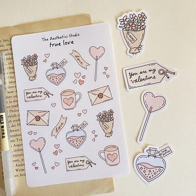 true love sticker sheet