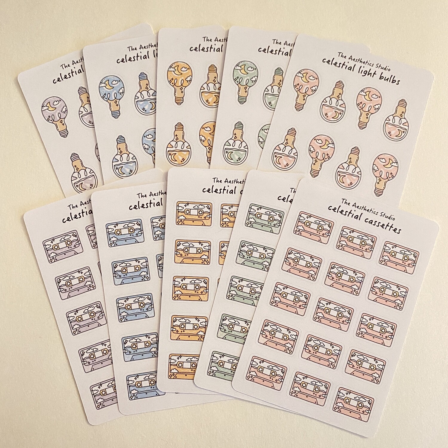 celestial items sticker collection