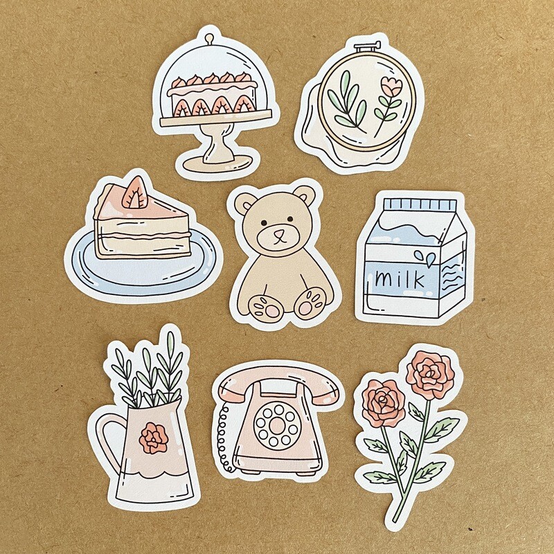 cozy at home sticker collection