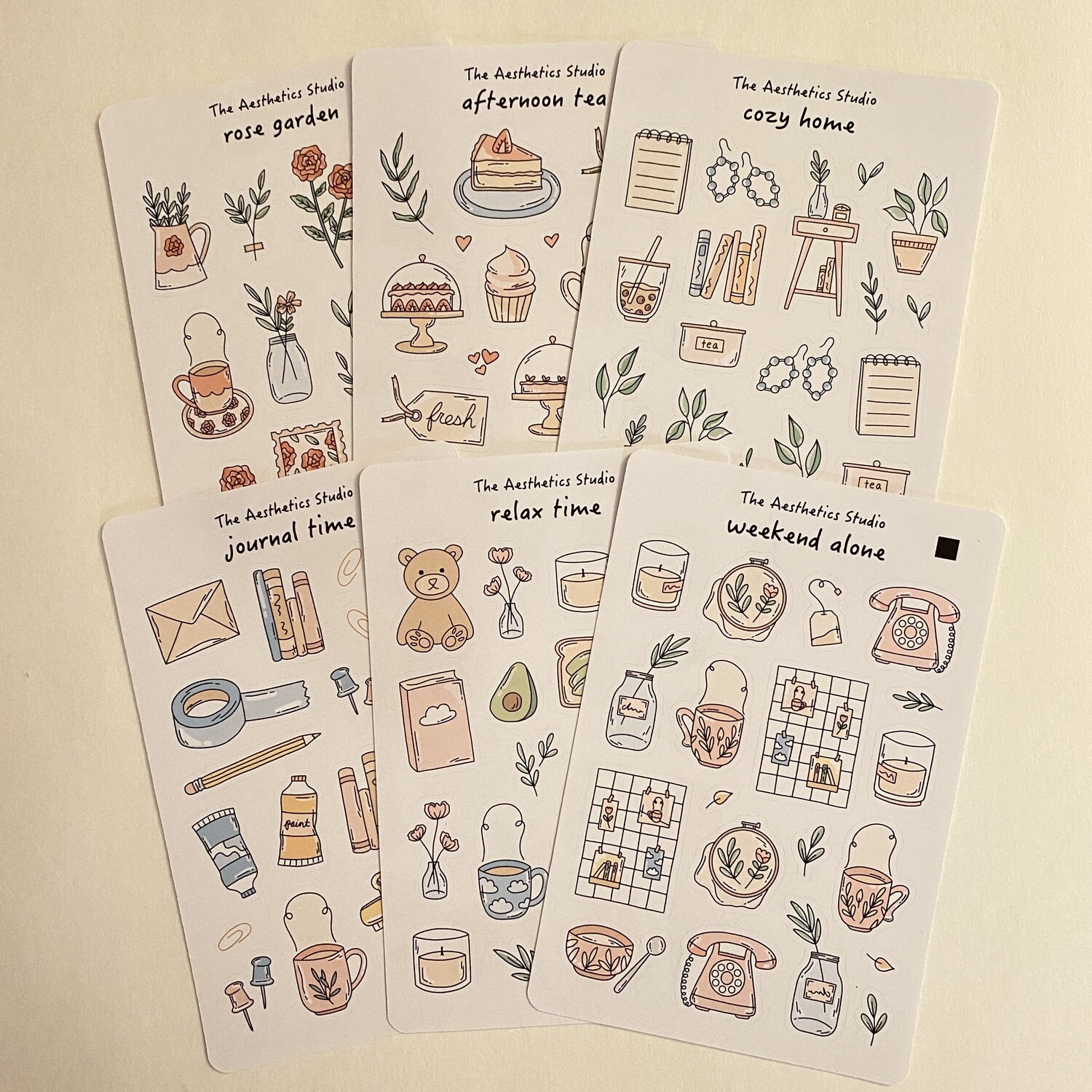 cozy at home sticker collection