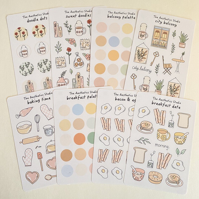 cozy life sticker collection