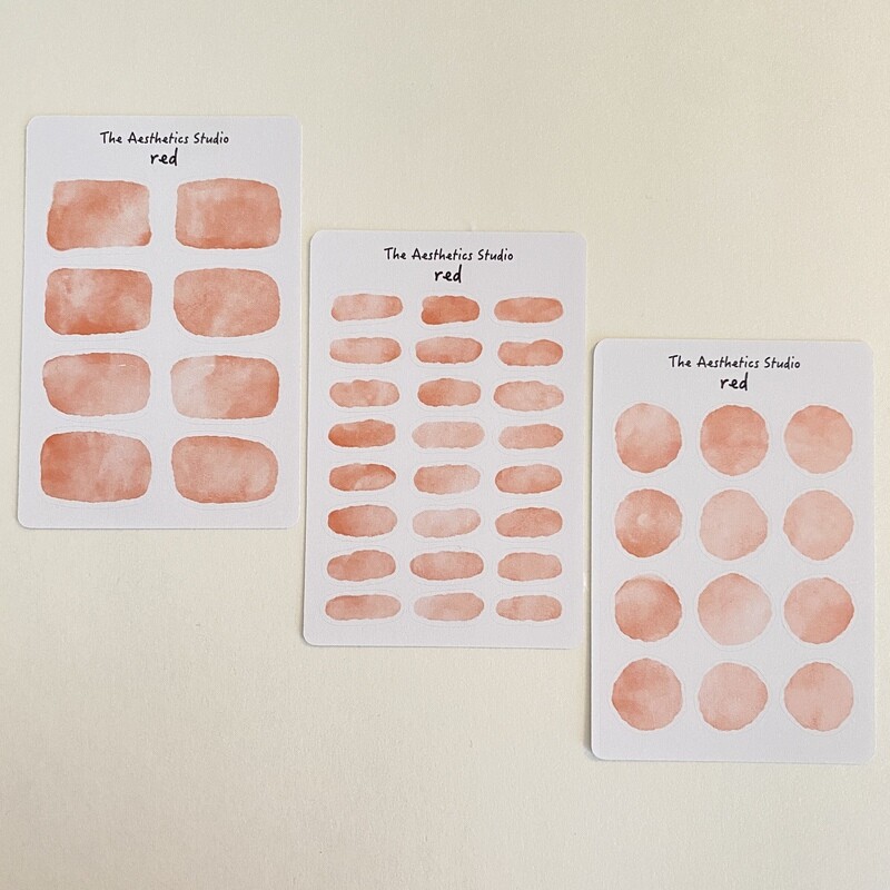 watercolour deco sticker sheet