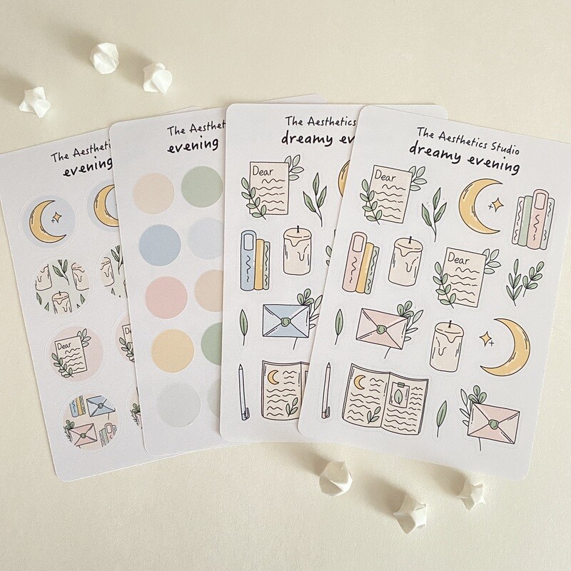 dreamy evening sticker sheet